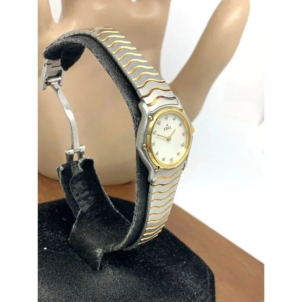 Ebel Women's Watch Swiss Quartz Diamond Mother of Pearl Dial Two Tone 18k Steel